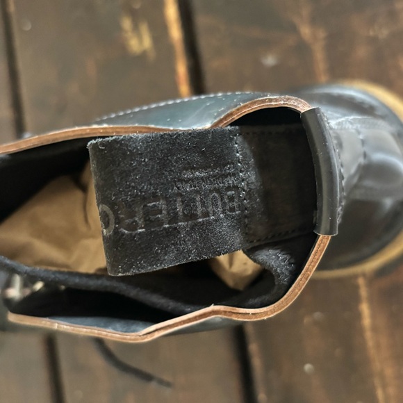 Buttero Shiny Black Leather Men's Boots - Picture 5 of 15